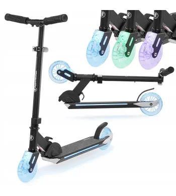 Hulajnoga dwukołowa Świecące Koła ICE FLASH BLACK