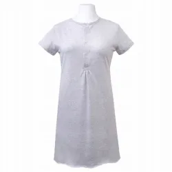 Koszula ciążowa krótki rękaw Lily szara melanż S