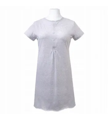 Koszula ciążowa krótki rękaw Lily szara melanż XL