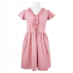 Koszula ciążowa krótki rękaw Eevi Linda L róż serca