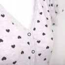 Koszula ciążowa krótki rękaw Eevi Linda M beż serca