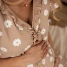 Koszula ciążowa krótki rękaw Eevi Linda M beż serca