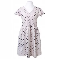 Koszula ciążowa krótki rękaw Eevi Linda S beż serca