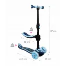 Hulajnoga SunBaby Flash 3w1 dla dzieci, niebieska z LED i siedziskiem