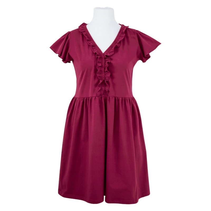 Koszula ciążowa krótki rękaw Eevi Linda XL Bordo