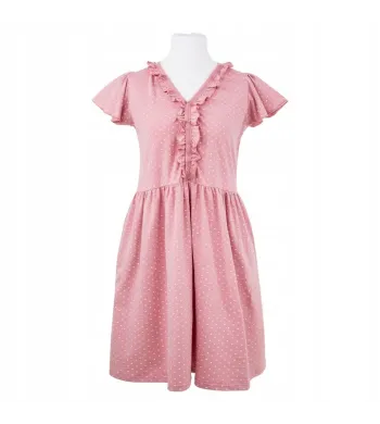 Koszula ciążowa krótki rękaw Eevi Linda XL róż serca