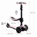 Hulajnoga SunBaby Flash 3w1 dla dzieci, niebieska z LED i siedziskiem
