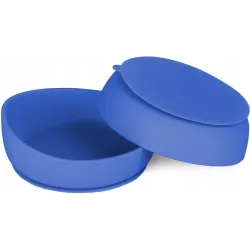 DOIDY BOWL talerzyk miseczka z przyssawką do nauki jedzenia niebieska