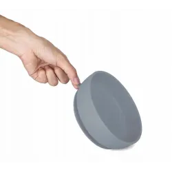 DOIDY BOWL talerzyk miseczka z przyssawką do nauki jedzenia szara