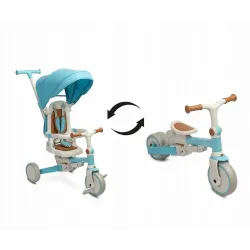 Toyz by Caretero Faro 3w1 rowerek trójkołowy spacerowy biegowy BLUE