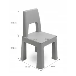 Toyz zestaw STOLIK DZIECIĘCY +2 KRZESŁA MONTI GREYGREY