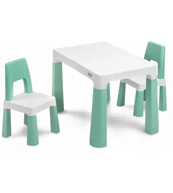 Toyz zestaw STOLIK DZIECIĘCY +2 KRZESŁA MONTI GREY Mint