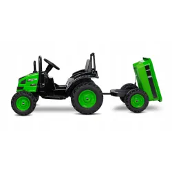 Toyz Traktor na akumulator z przyczepką Caretero Hector green