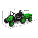 Toyz Traktor na akumulator z przyczepką Caretero Hector green