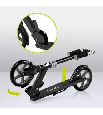Lionelo hulajnoga z amortyzatorem 100kg Luca Black Graphite