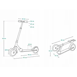 Lionelo hulajnoga z amortyzatorem 100kg Luca Black Graphite