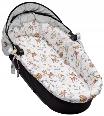 Infantilo wkład do wózka gondoli z materacykiem wyściółka sarenki