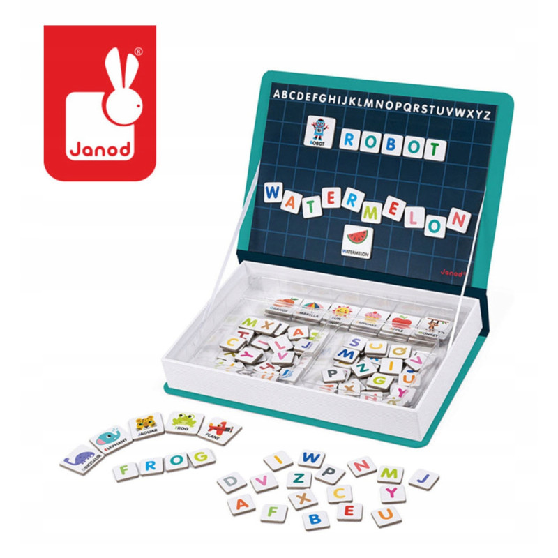 Magnetibook Janod Magnetyczna Układanka Alfabet dla Dzieci