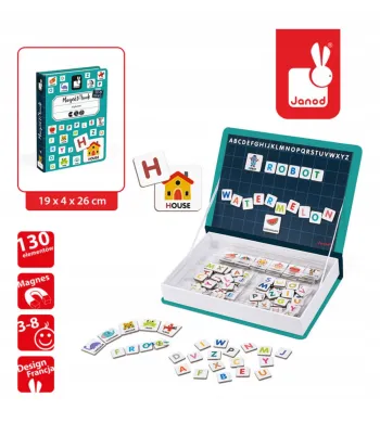 Magnetibook Janod Magnetyczna Układanka Alfabet dla Dzieci