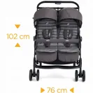 JOIE bliźniaczy wózek spacerowy AIRE TWIN DWUSTRONNE WKŁADKI PEBBLE