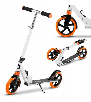 Lionelo hulajnoga z amortyzatorem 100kg Luca White orange