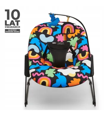 Kinderkraft Leżaczek bujaczek dla niemowląt CALMEE Happy Shapes