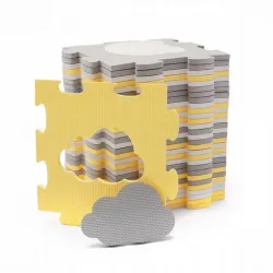 KINDERKRAFT Duża gruba mata piankowa puzzle 165x185 Luno Shapes YELLOW