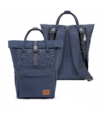 Pojemna Torba do Wózka PLECAK Organizer 3w1 MOLLY Kinderkraft Moonpack CONFETTI DENIM