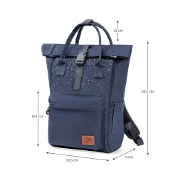 Pojemna Torba do Wózka PLECAK Organizer 3w1 MOLLY Kinderkraft Moonpack CONFETTI DENIM