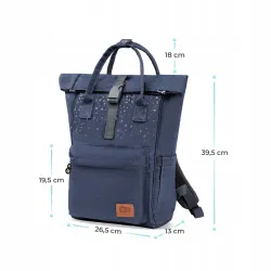 Pojemna Torba do Wózka PLECAK Organizer 3w1 MOLLY Kinderkraft Moonpack CONFETTI DENIM