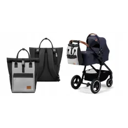 Pojemna Torba do Wózka PLECAK Organizer 3w1 MOLLY Kinderkraft Moonpack  grey