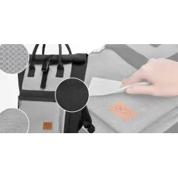 Pojemna Torba do Wózka PLECAK Organizer 3w1 MOLLY Kinderkraft Moonpack  grey
