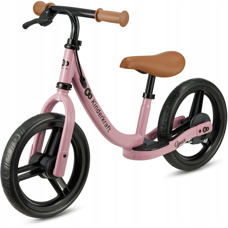 Kinderkraft Rowerek biegowy hamulec ręczny regulowany SPACE 12" retro Pink
