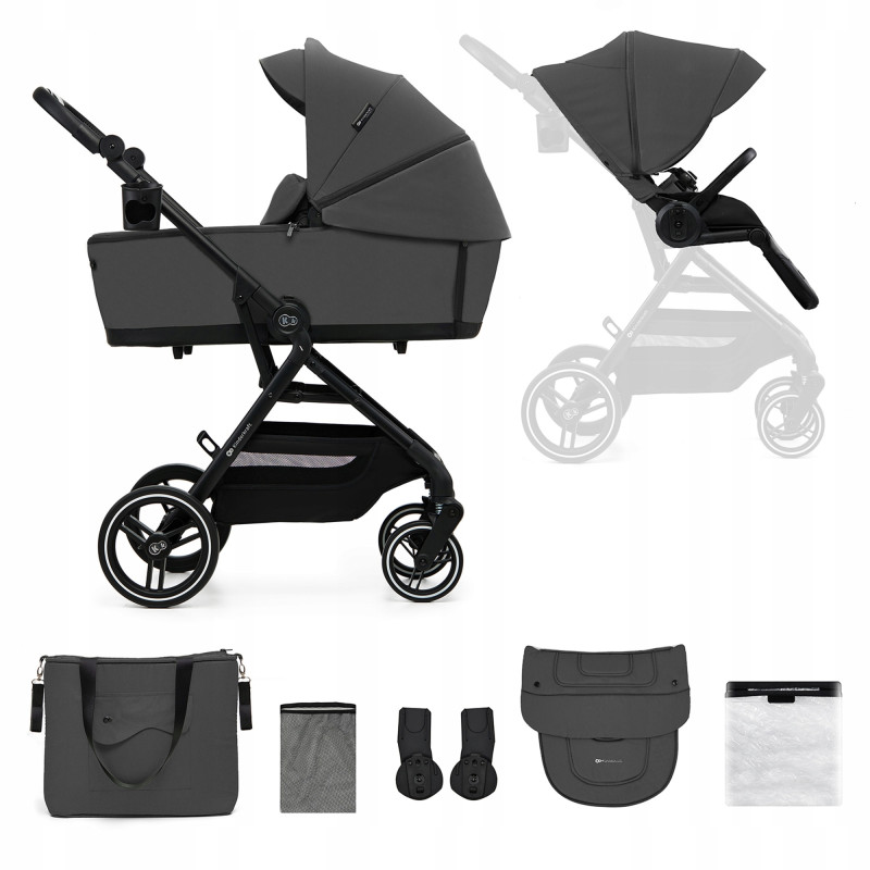 Kinderkraft Wózek Dziecięcy Wielofunkcyjny Spacerówka 2w1 YOXI Szary
