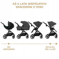 Kinderkraft Wózek Dziecięcy Wielofunkcyjny Spacerówka 2w1 YOXI Szary Kinderkraft Wózek Dziecięcy Wielofunkcyjny Spacerówka 2w1 YOXI Szary