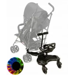 Uniwersalna dostawka do Wózka 2w1 z Siedziskiem Kółka LED