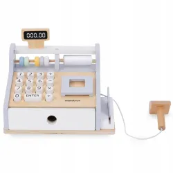 MAMABRUM Drewniana kasa sklepowa fiskalna z akcesoriami MAM91