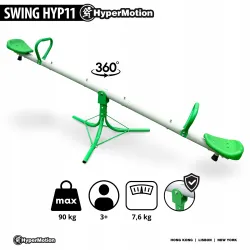 Huśtawka Ogrodowa Wahadłowa Karuzela Równoważnia 2w1 Dla Dzieci HYPERMOTION Huśtawka Ogrodowa Wahadłowa Karuzela Równoważnia 2w1 Dla Dzieci HYPERMOTION