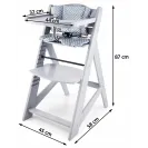 Moby System Krzesełko do karmienia 87 x 58 x 45 cm WOODY GREY