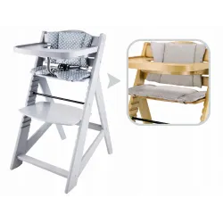 Moby System Krzesełko do karmienia 87 x 58 x 45 cm WOODY GREY