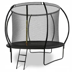 Trampolina Dla Dzieci Ogrodowa 305 z Drabinką i Siatką Szybkoschnąca 100kg 10FT Trampolina Dla Dzieci Ogrodowa 305 z Drabinką i Siatką Szybkoschnąca 100kg 10FT