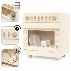 Mamabrum Drewniana zmywarka do naczyń z akcesoriami MAM154