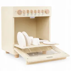 Mamabrum Drewniana zmywarka do naczyń z akcesoriami MAM154