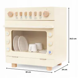 Mamabrum Drewniana zmywarka do naczyń z akcesoriami MAM154