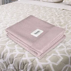 Lionelo Bamboo Blanket KOCYK BAMBUSOWY Otulacz 75x100cm Pink