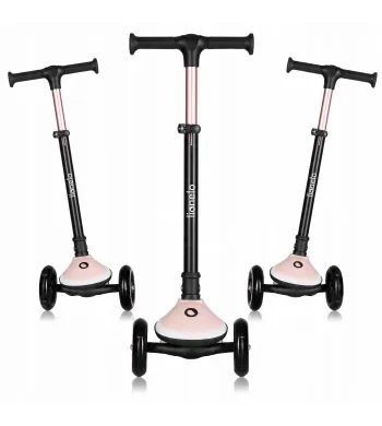 Hulajnoga trójkołowa 50kg LED Lionelo Mey  Pink Rose