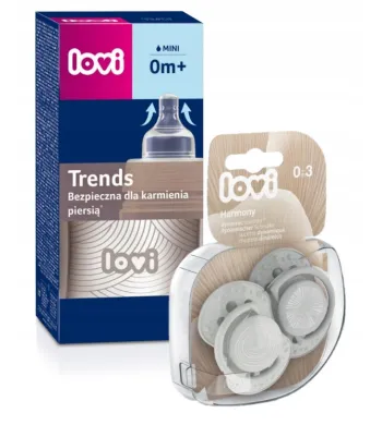 LOVI zestaw prezentowy HARMONY butelka 120 ml + smoczki 0-3 0408