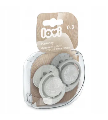 Lovi Harmony Smoczek Silikonowy Dynamiczny 0-3 m 22/905 Girl 2 Szt.