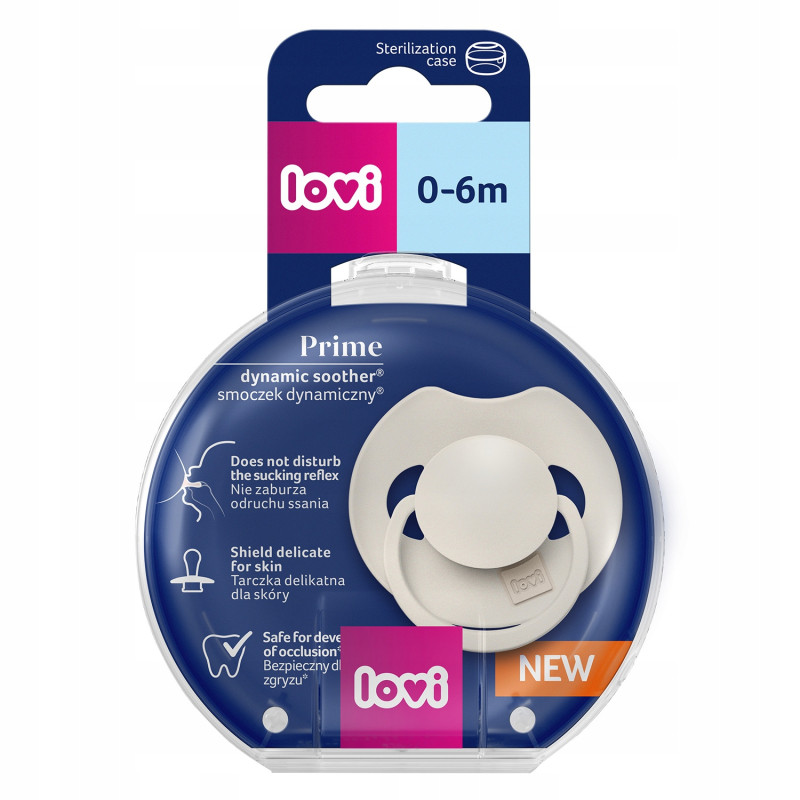 LOVI SILIKONOWY SMOCZEK DYNAMICZNY USPOKAJAJĄCY PRIME COCONUT 0-6m 34/400