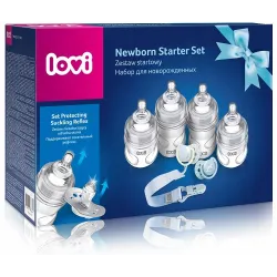 LOVI Zestaw startowy wyprawka butelki smoczki Baby Shower Botanic Boy